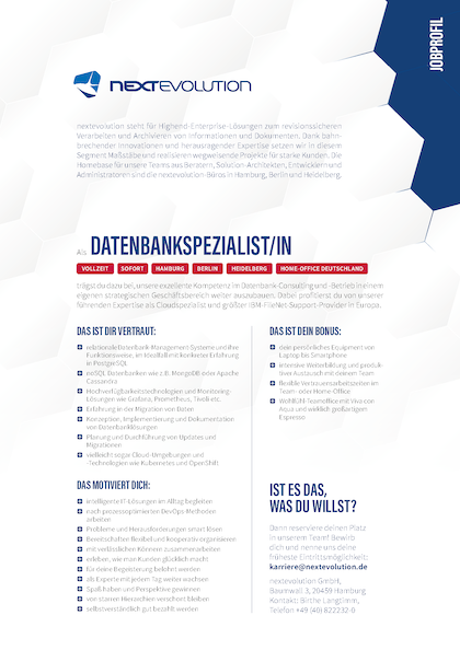 Datenbankspezialist/in 